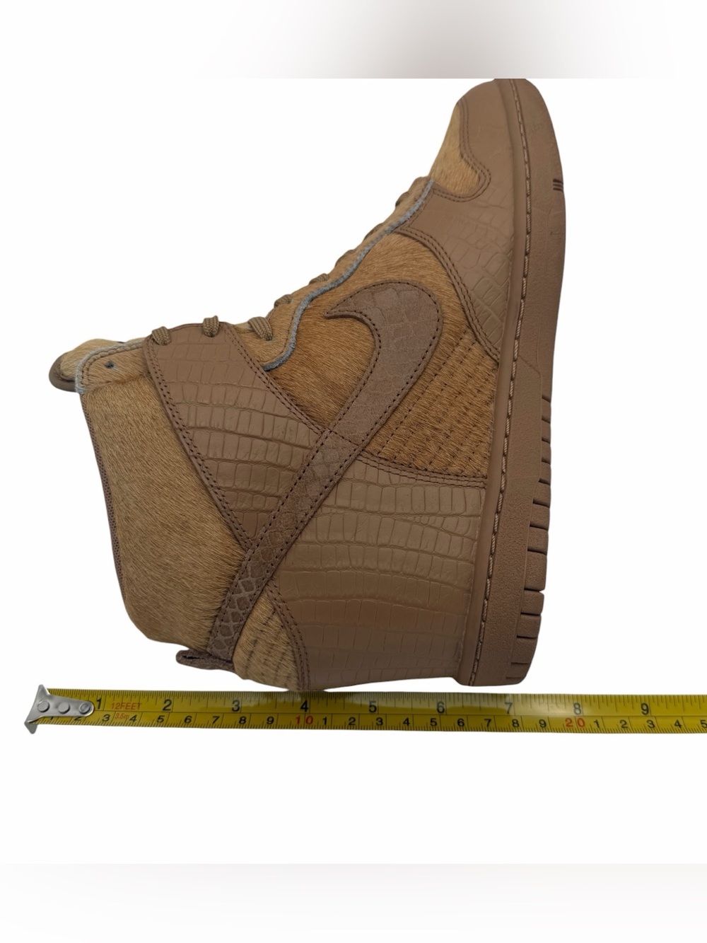 Nike x Undercover Dunk Sky Hi SP Wedge Pony Hair Tan/Brown Women’s US Size 10 - Picture 15 of 16